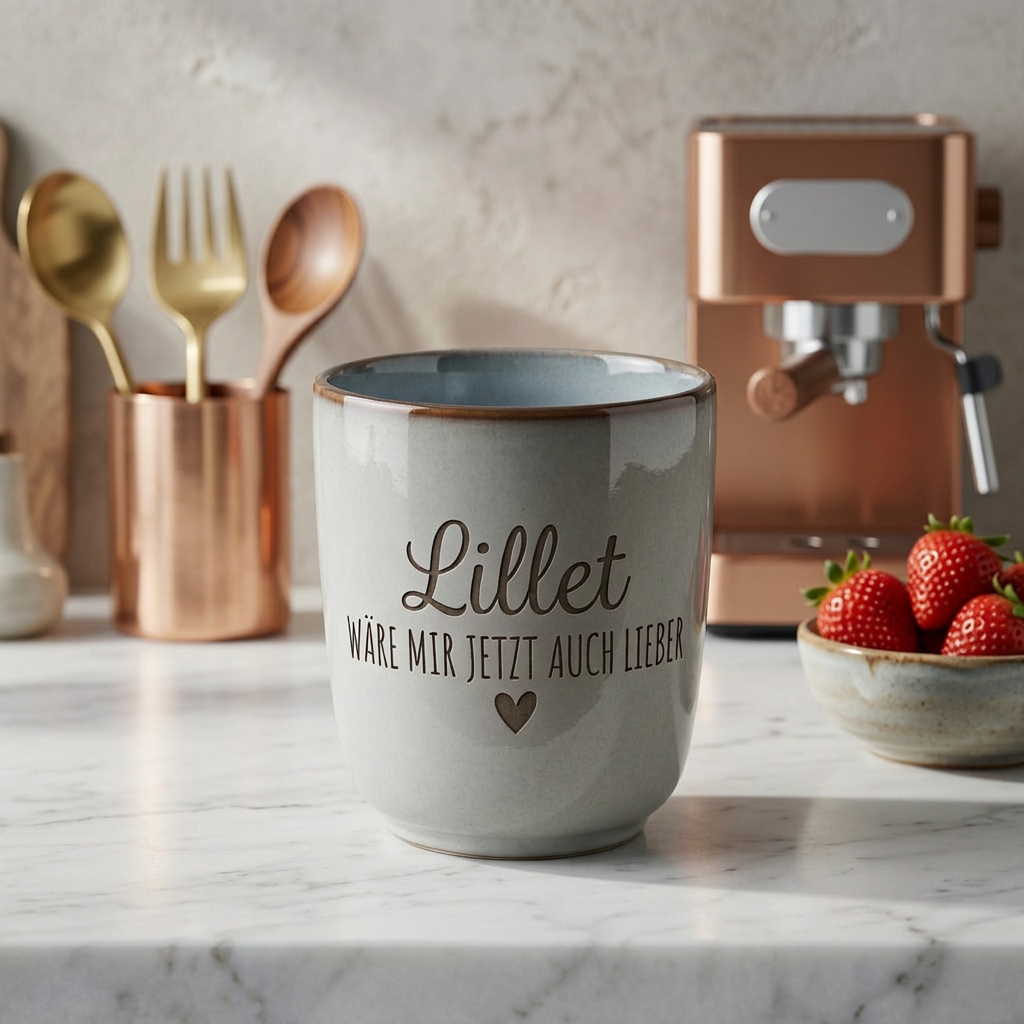 Keramikbecher „Lillet wäre mir jetzt auch lieber“ – stilvoll & modern