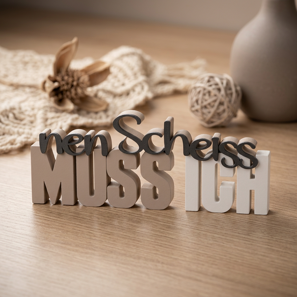 „Nen Scheiß muss ich“ – Humorvolle Deko mit Statement