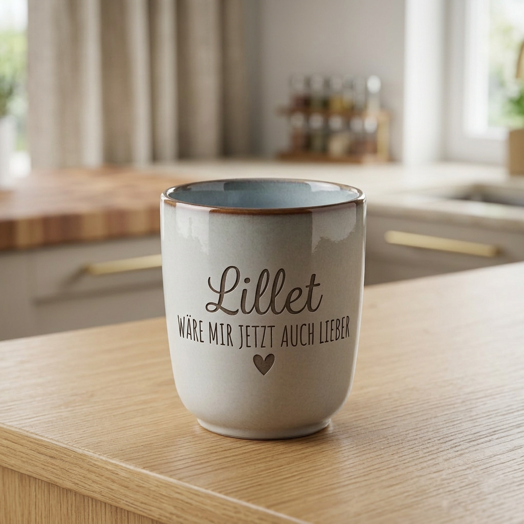 Keramikbecher „Lillet wäre mir jetzt auch lieber“ – stilvoll & modern