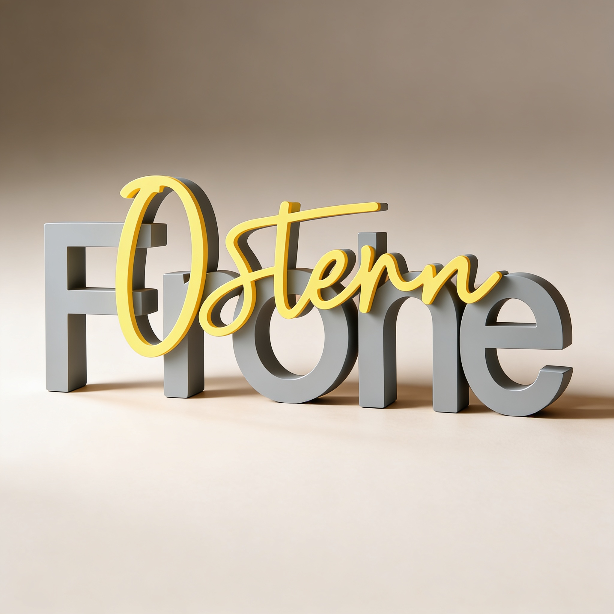 Frohe Ostern – liebevoller 3D-Deko-Schriftzug