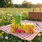 „Summer Vibes“ Getränkehalter Set – sonnige Überraschung in Gelb und Pink