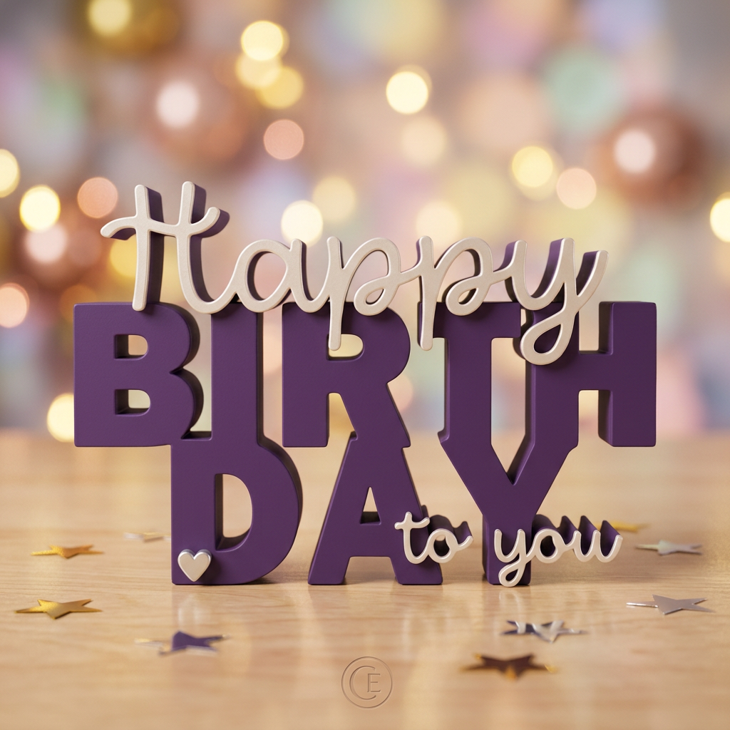 Happy Birthday to You – Dekorativer Geburtstags-Schriftzug