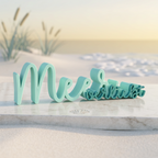 Meer verliebt – Maritimer Dekoschriftzug im Strand-Design