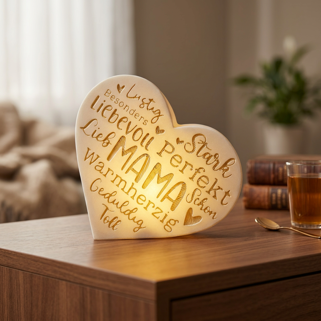 Mama Windlicht Herz – Liebevolles Geschenk mit stimmungsvollem Licht