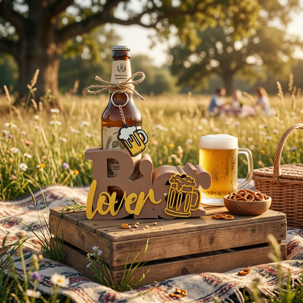 Bier Lover Getränkehalter Set – rustikale Überraschung für Bierfreunde