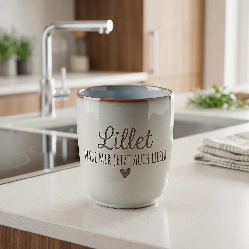 Keramikbecher „Lillet wäre mir jetzt auch lieber“ – stilvoll & modern