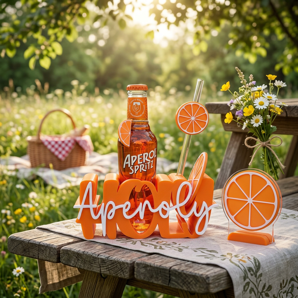 Aperol Getränkehalter Set – sommerlicher Hingucker in Orange