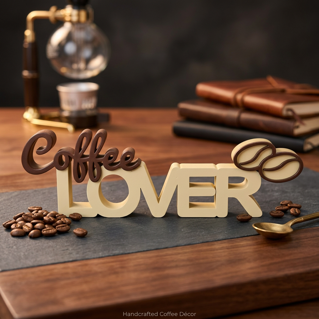 Coffee Lover – Moderner Deko-Schriftzug für Kaffeeliebhaber
