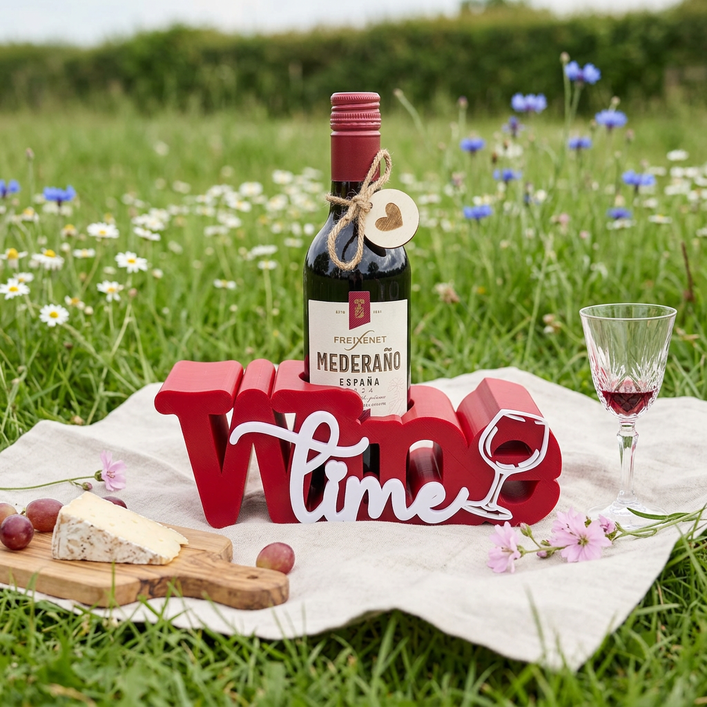 Wine Time Getränkehalter – stilvolle Geschenkidee für Weinliebhaber