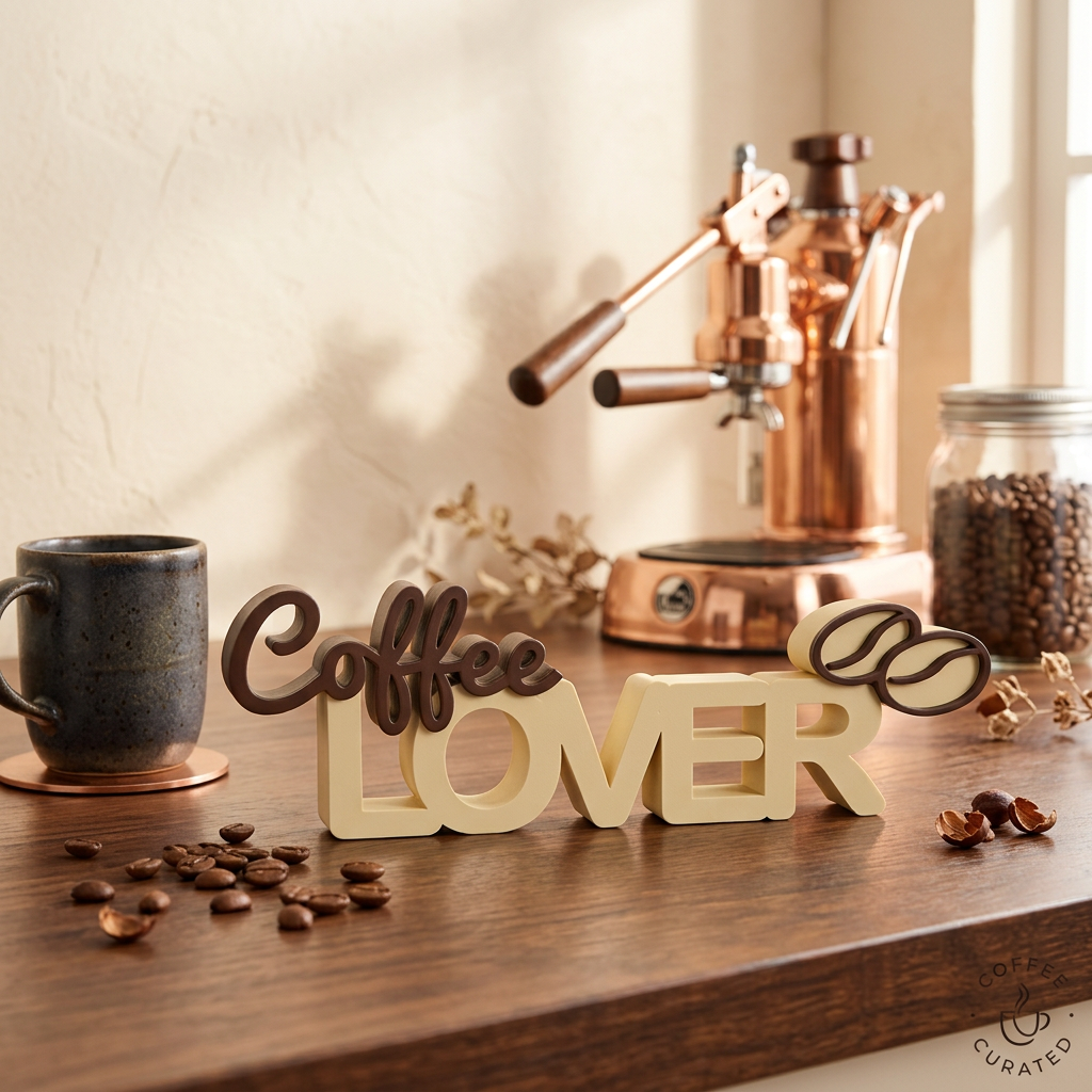 Coffee Lover – Moderner Deko-Schriftzug für Kaffeeliebhaber