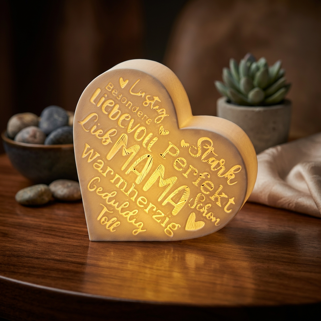 Mama Windlicht Herz – Liebevolles Geschenk mit stimmungsvollem Licht