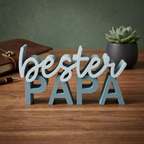 Bester Papa Schriftzug – Dekorativer Aufsteller für den besten Vater