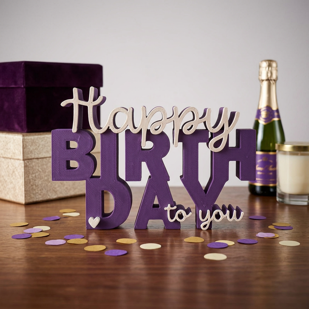 Happy Birthday to You – Dekorativer Geburtstags-Schriftzug