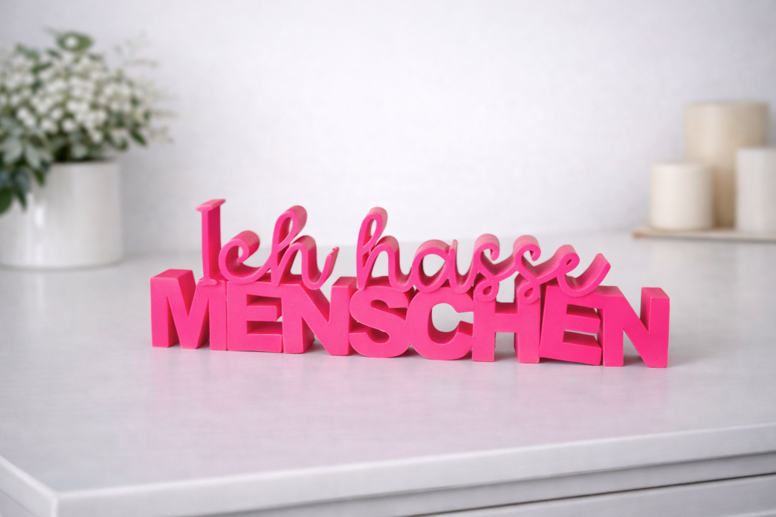 Ich hasse Menschen Schriftzug