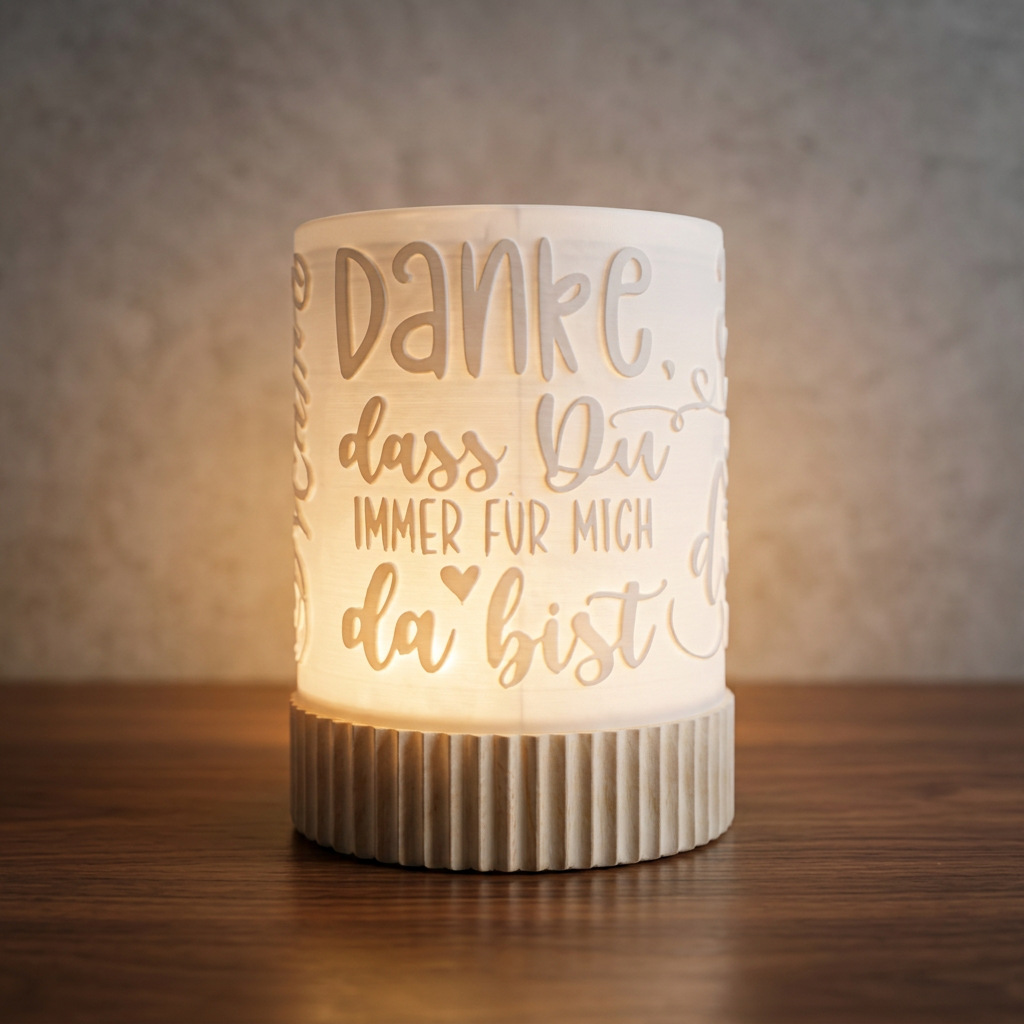 Windlicht „Mama - Danke, dass du immer für mich da bist“ – Liebevolles Geschenk