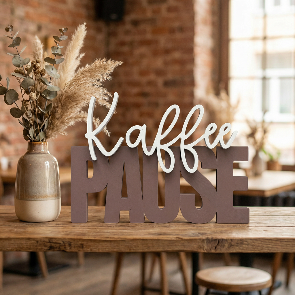 Deko Schriftzug „Kaffee Pause“