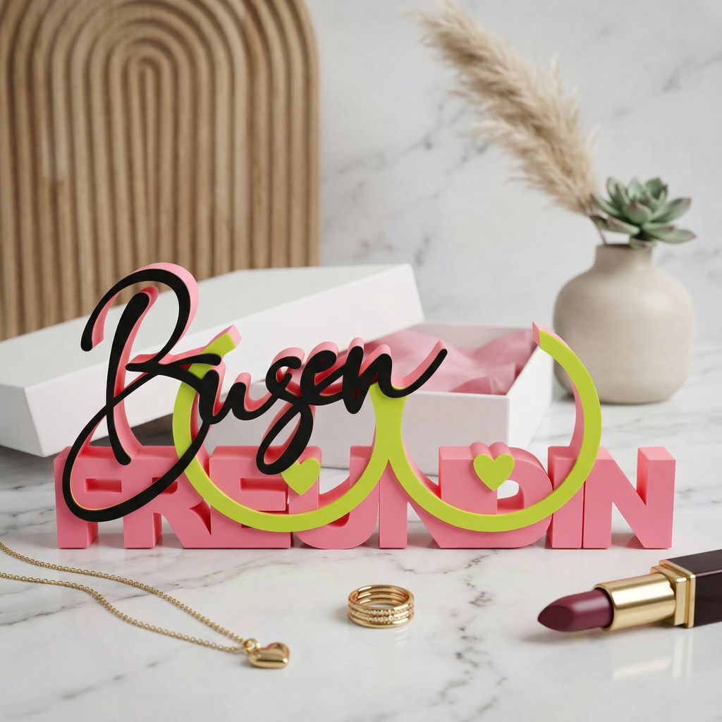 Busenfreundin – Dekorativer Schriftzug | Geschenk für die beste Freundin