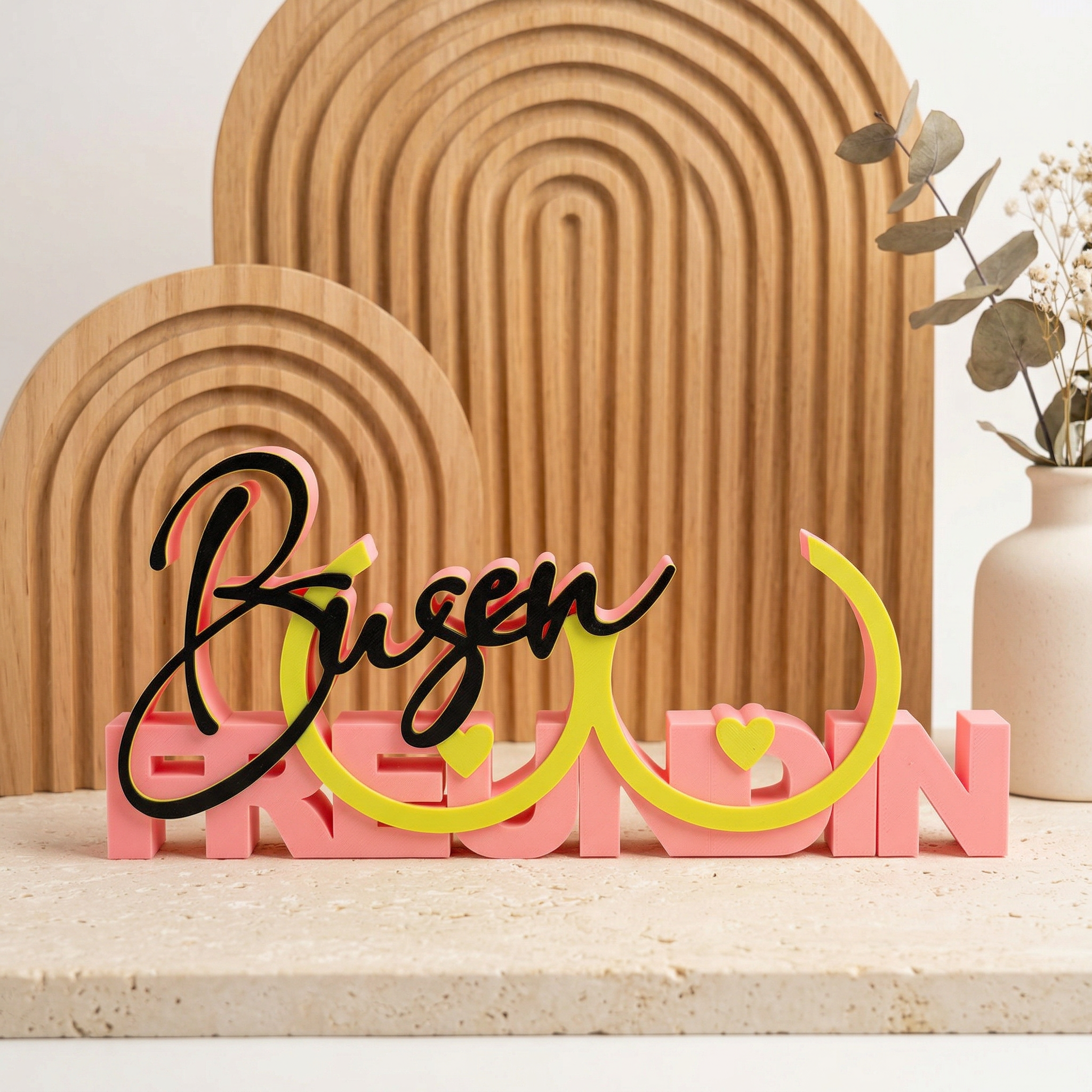 Busenfreundin – Dekorativer Schriftzug | Geschenk für die beste Freundin