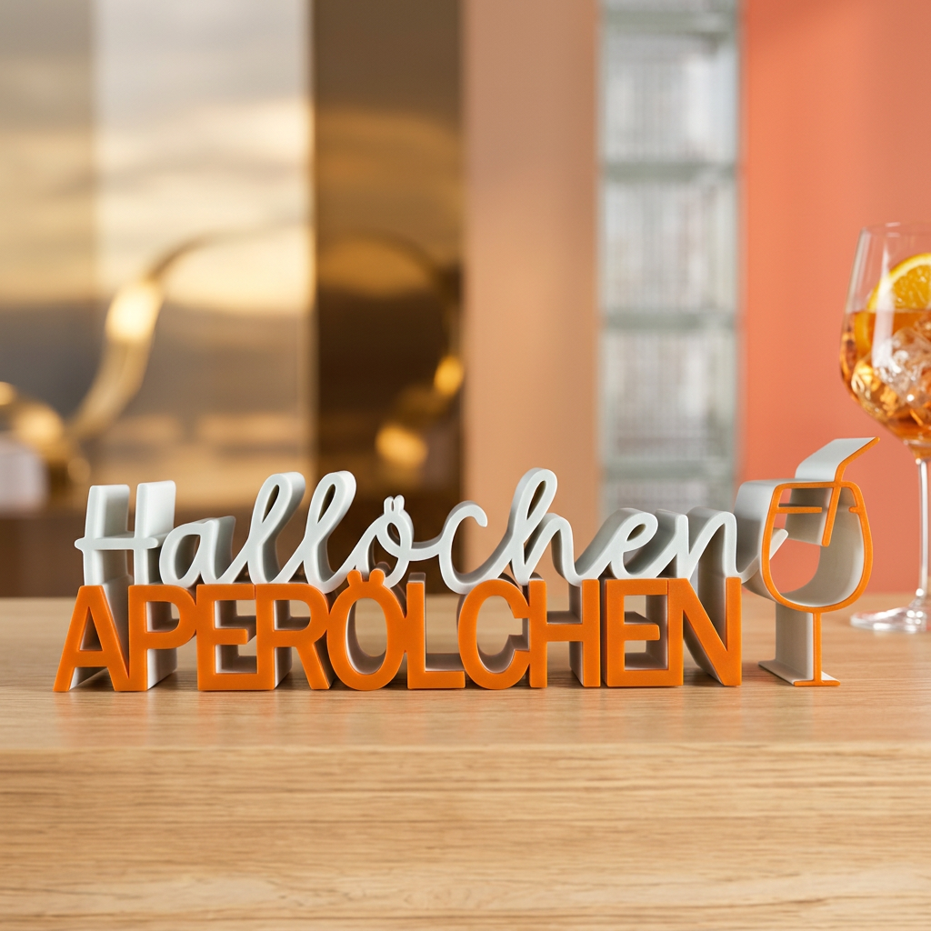 Hallöchen Aperölchen – Humorvoller Deko-Schriftzug für Aperol-Fans