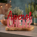 Schriftzug „Aperolchen?“ – Lustige Deko für Bar & Küche