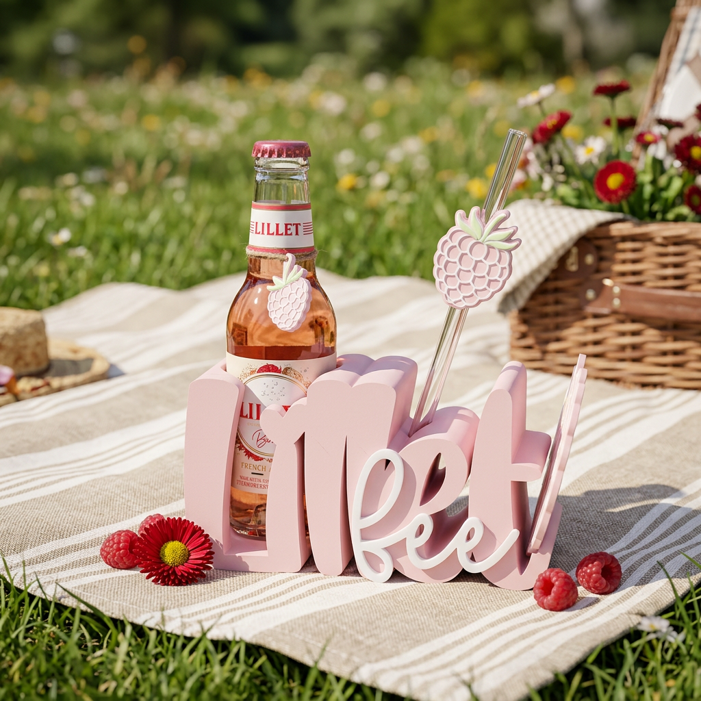 Lillet Getränkehalter Set – stilvoll in Rosa