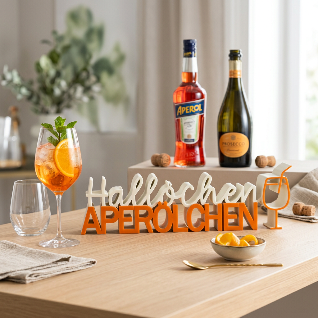 Hallöchen Aperölchen – Humorvoller Deko-Schriftzug für Aperol-Fans