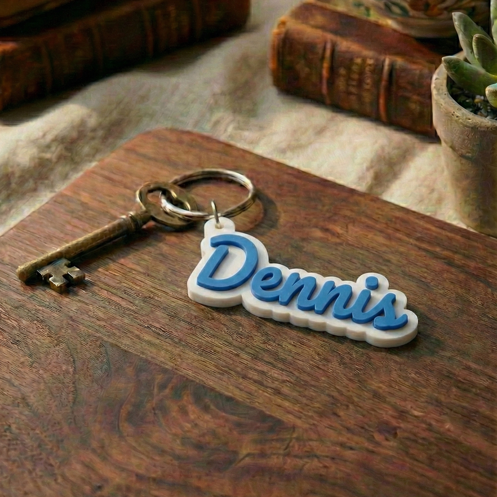 Personalisierter 3D-Namens-Schlüsselanhänger - Verschiedene Farben