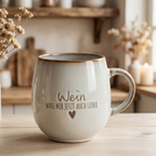 Wein wäre mir jetzt auch lieber – Tasse mit Augenzwinkern