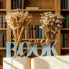 Book Lover – dekorativer Schriftzug für echte Bücherliebhaber