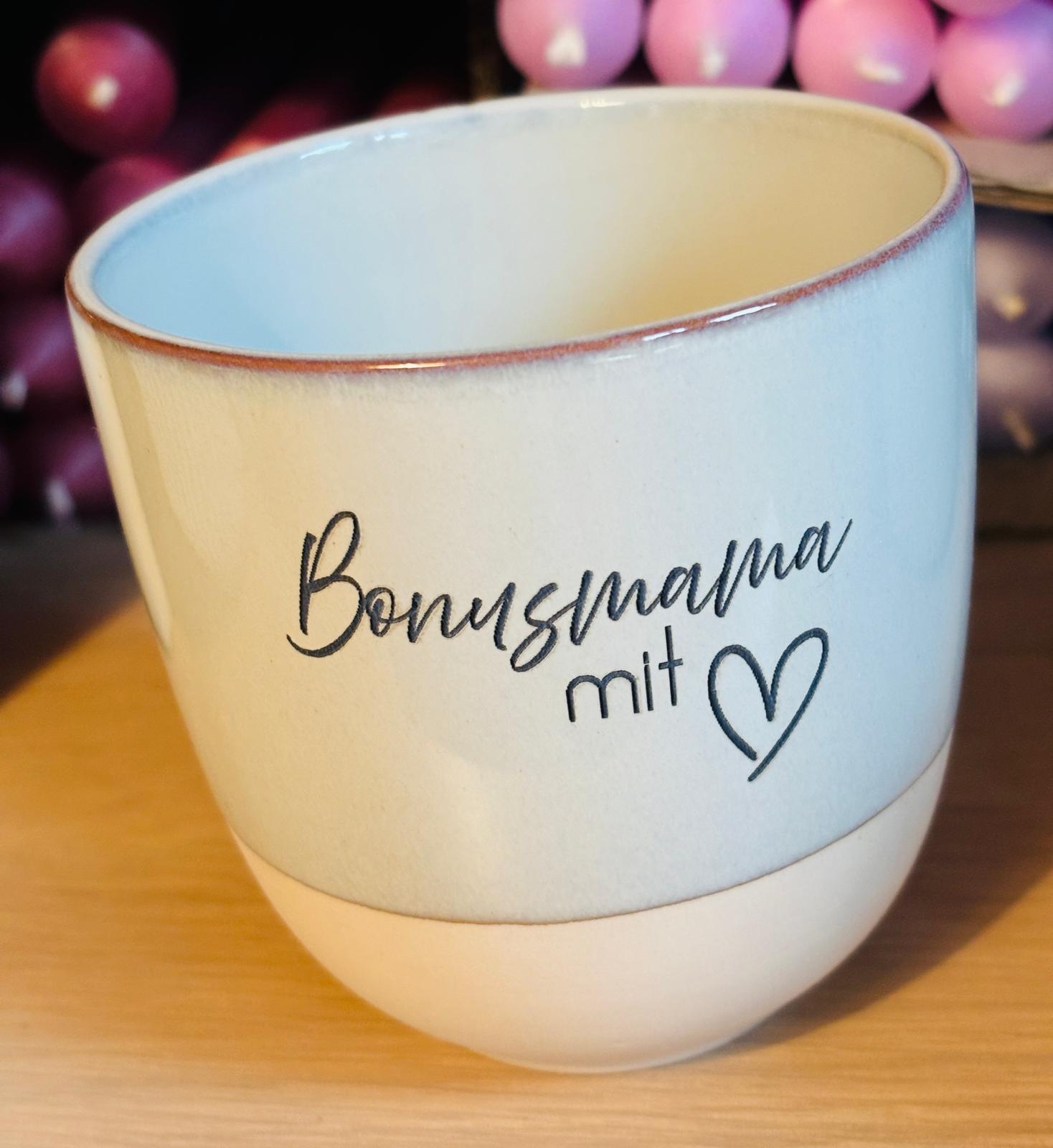 Becher „Bonusmama mit Herz“