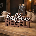 Kaffee regelt Schriftzug