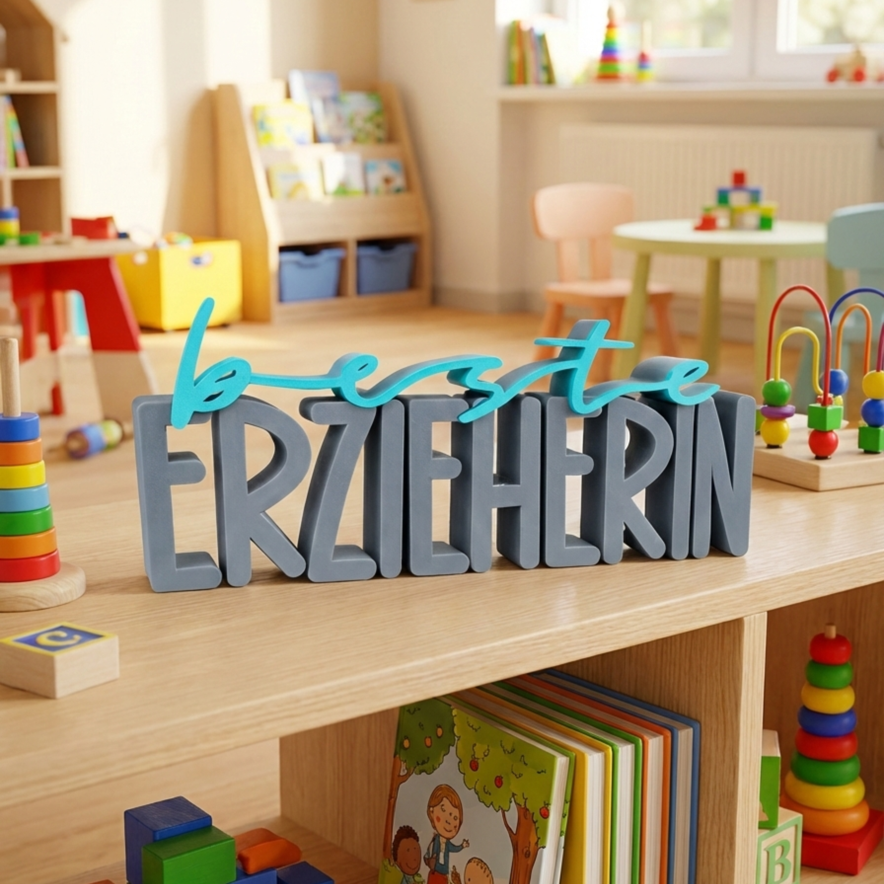 Beste Erzieherin Schriftzug