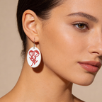 Rosen-Ohrringe – Zarte Linienkunst mit romantischer Note