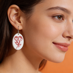 Rosen-Ohrringe – Zarte Linienkunst mit romantischer Note