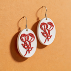 Rosen-Ohrringe – Zarte Linienkunst mit romantischer Note