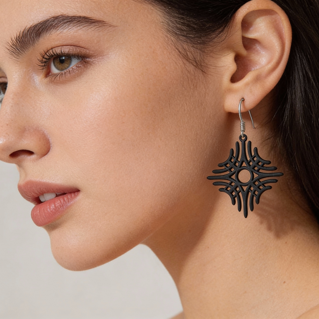 Grafische Stern-Ohrringe – Klare Linien im modernen Design