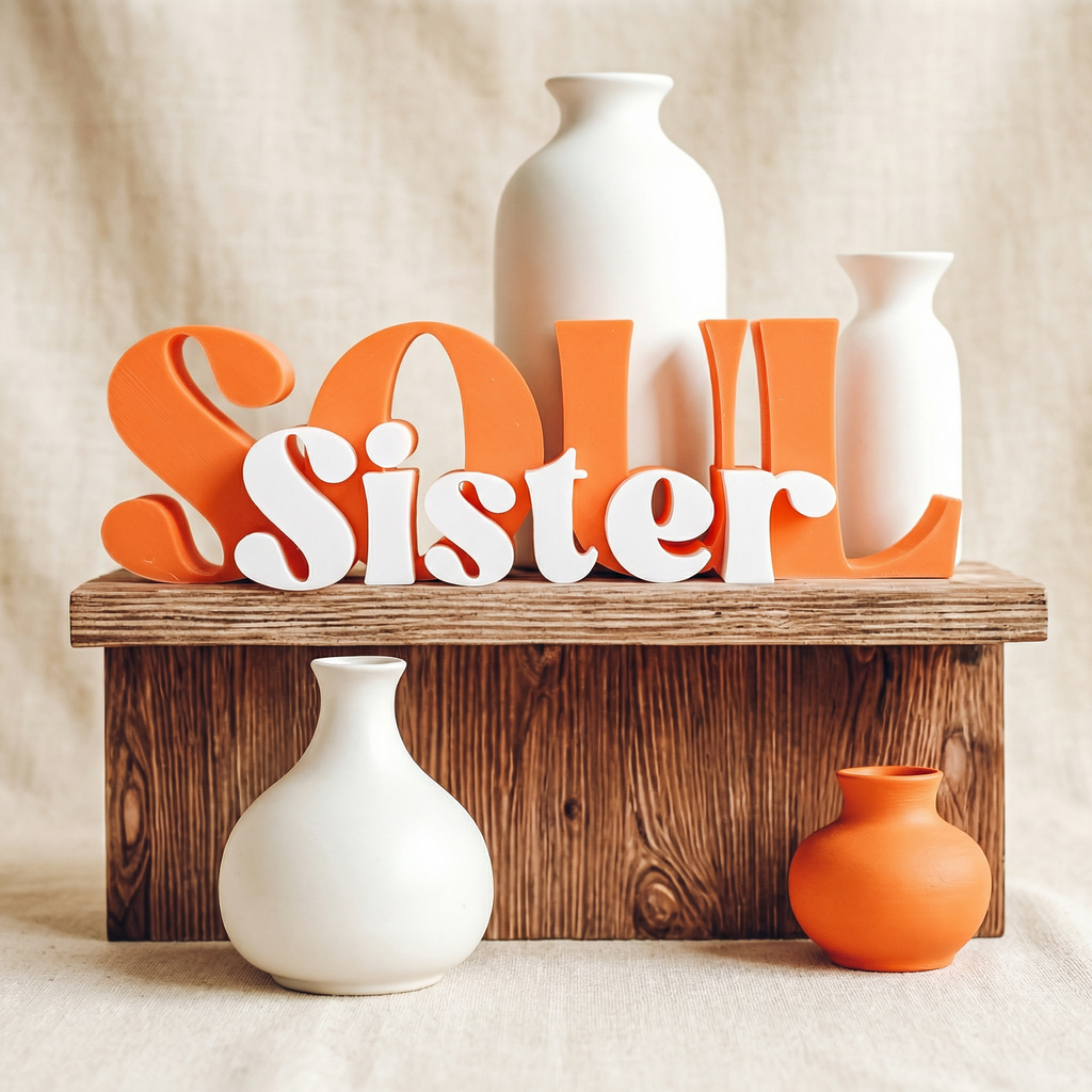 Soul Sister – Dekoschriftzug aus PLA+ | Für Herzensmenschen & Seelenverwandte