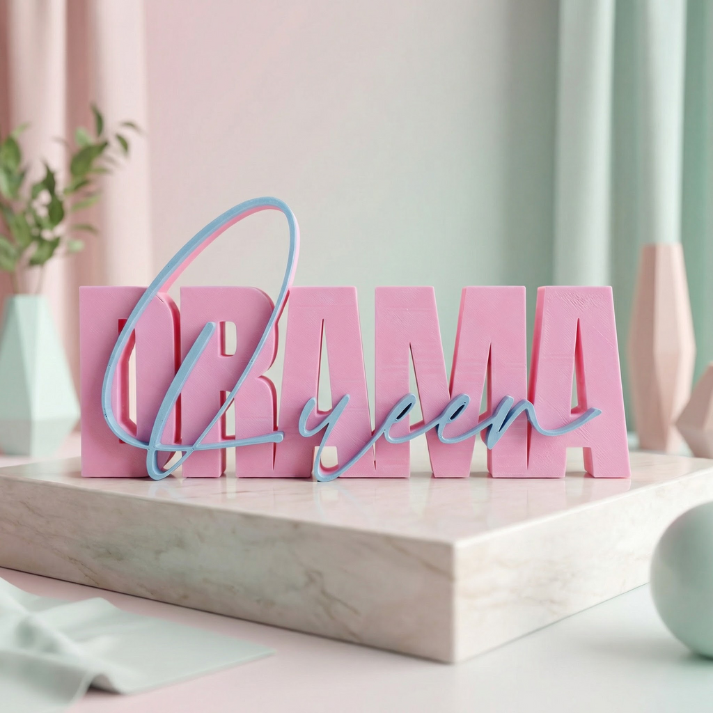 Deko-Schriftzug „Drama Queen“ – stylisches Statement für moderne Wohnräume