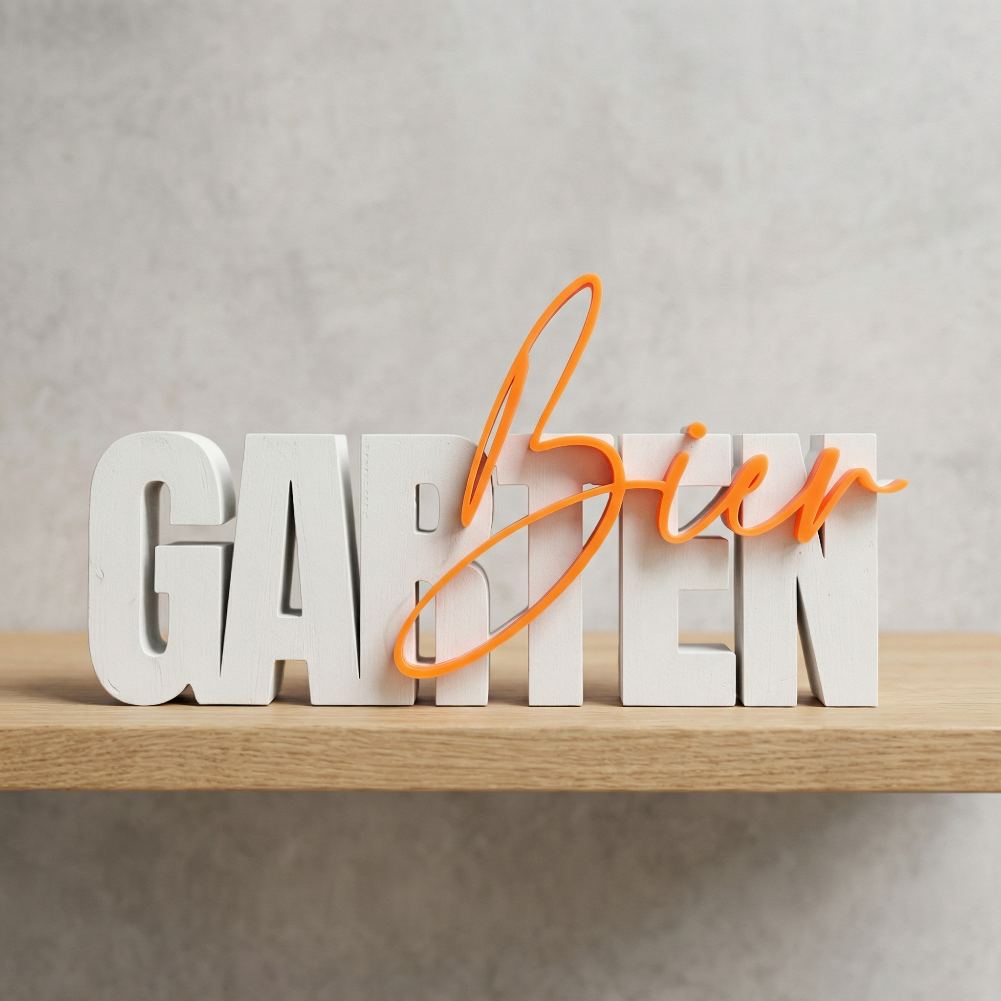 Bier Garten – Dekorativer Schriftzug für gemütliche Stunden im Freien