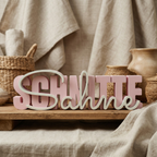 Sahne Schnitte – Dekoschriftzug im modernen Pastell-Design