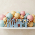 Birthday Happy – Moderner Deko-Schriftzug für Geburtstage