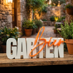 Bier Garten – Dekorativer Schriftzug für gemütliche Stunden im Freien