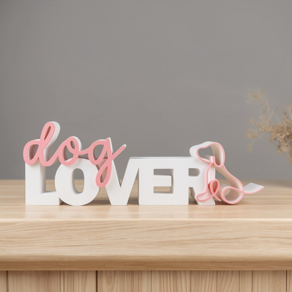 Dog Lover Schriftzug – Dekorativer Aufsteller für Hundefreunde