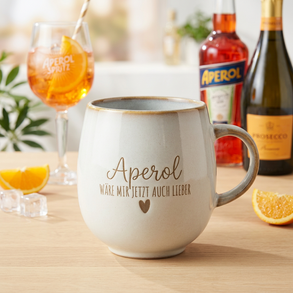Tasse „Aperol wäre mir jetzt auch lieber“ – Lustige Kaffeetasse für Aperol-Fans