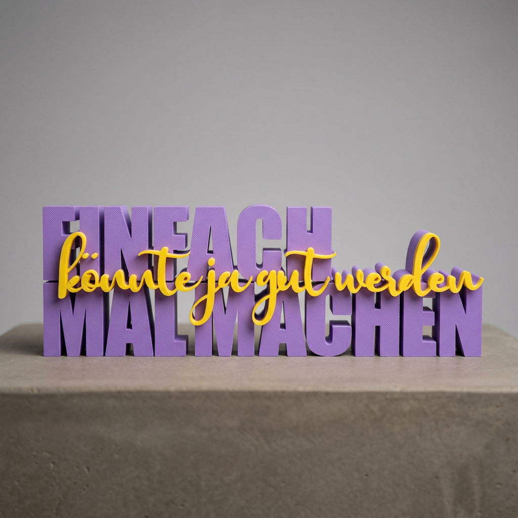 Einfach mal machen – Motivations-Schriftzug mit Statement