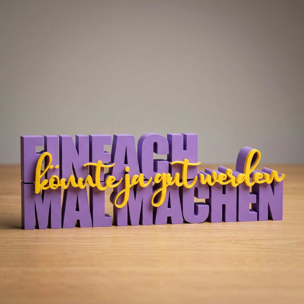 Einfach mal machen – Motivations-Schriftzug mit Statement