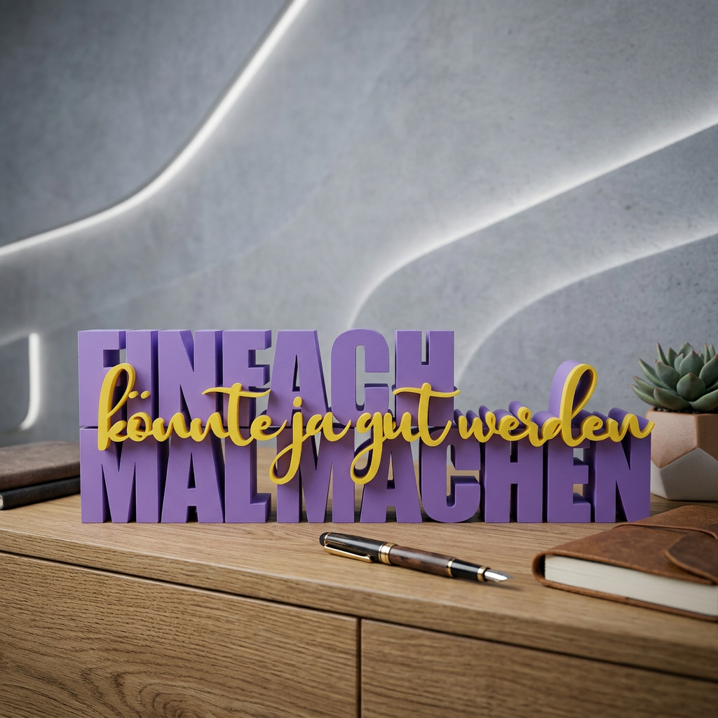 Einfach mal machen – Motivations-Schriftzug mit Statement