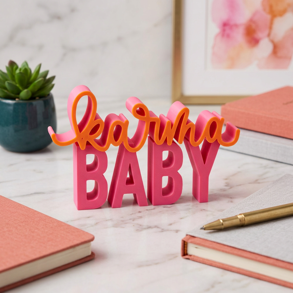 Karma Baby – Moderner Deko-Schriftzug mit Statement