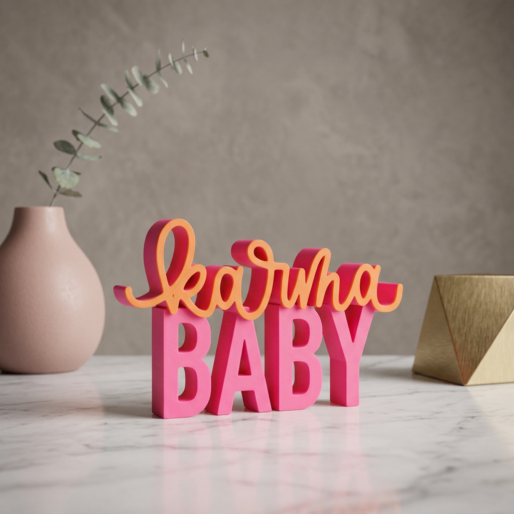 Karma Baby – Moderner Deko-Schriftzug mit Statement