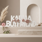 Karma is my Boyfriend – Moderner Deko-Schriftzug mit Statement